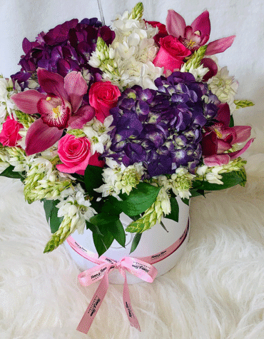 Orchid and Hydrangea Arrangement