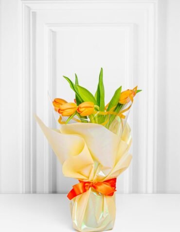 Florero de tulipanes 5 Unidades